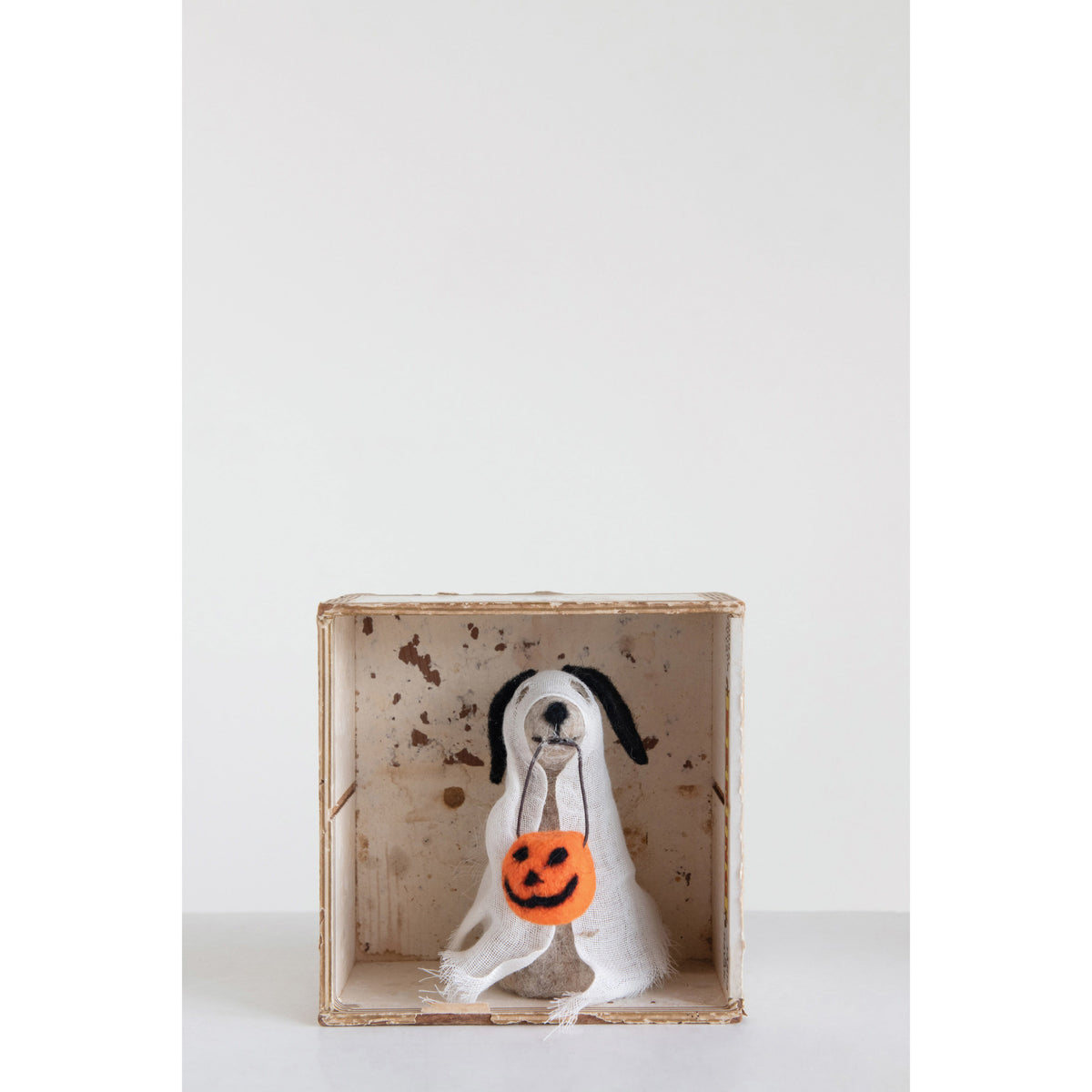 Wool Felt Ghost Dog
