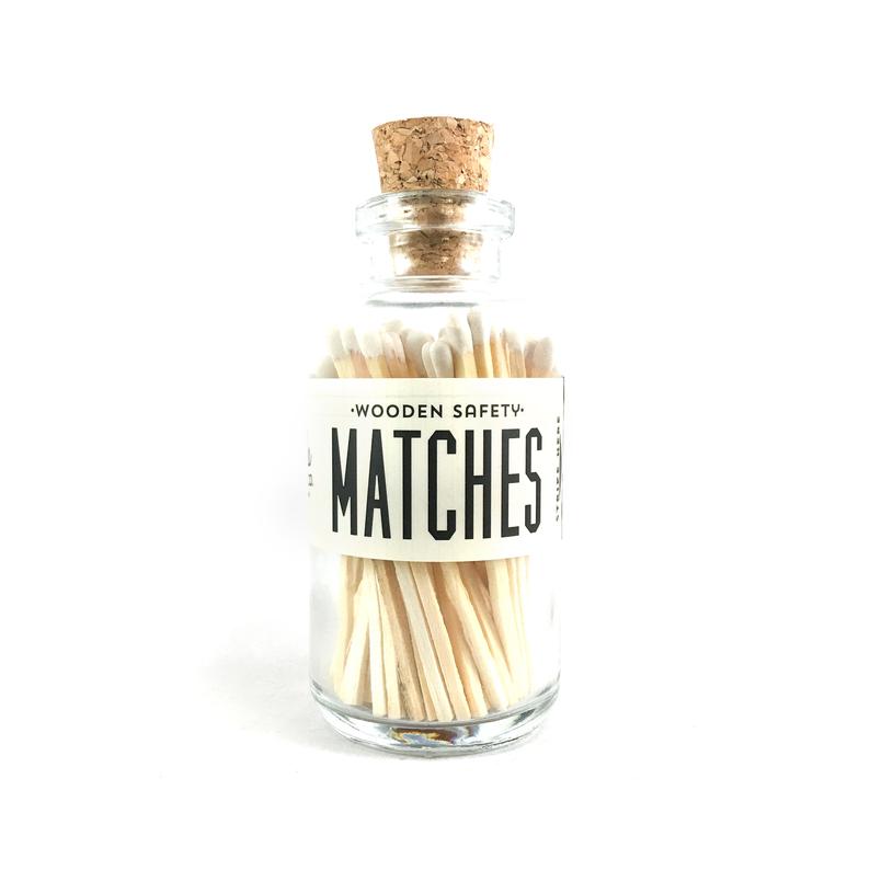 White Vintage Apothecary Matches - All She Wrote