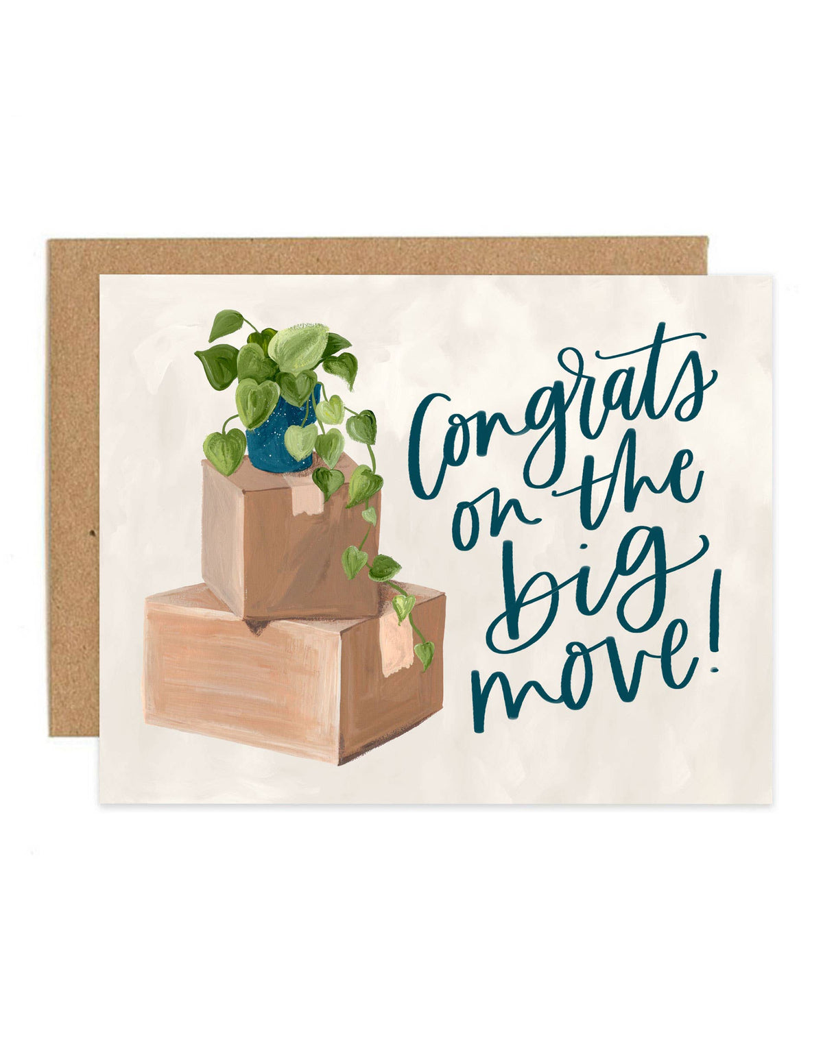 Moving Boxes New Home Card