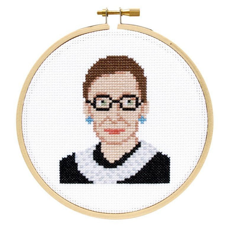 Ruth Bader Ginsburg Cross Stitch Kit - All She Wrote