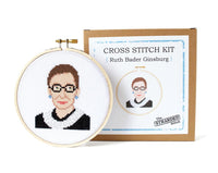 Ruth Bader Ginsburg Cross Stitch Kit - All She Wrote
