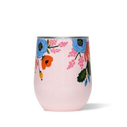 Pink Floral Stemless Wine Cup - All She Wrote